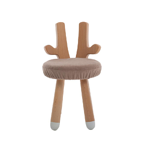 Стульчик LOONA soft furniture "Жирафик", песочный, с белыми пяточками